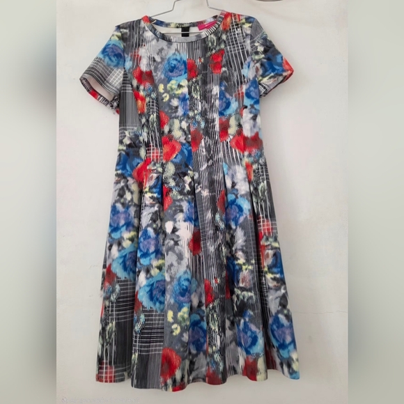 Catherine Malandrino Vibrant Floral Midi Dress - Picture 1 of 4